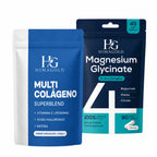Pack Dúo de HIMAGOLD con el multicolágeno Superblend de 240 gramos y el magnesio 3-en-1 de 90 cápsulas