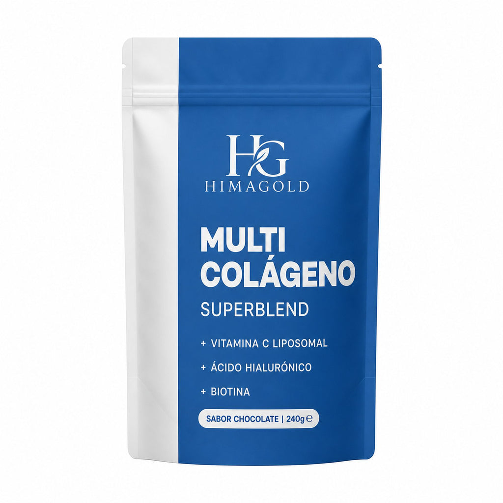 Bolsa de multicolágeno Superblend sabor chocolate de HIMAGOLD, 240 gramos