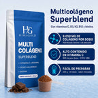 Multicolágeno Superblend de HIMAGOLD con 8050 mg de colágeno hidrolizado y vitaminas C, D3, K2 y B12