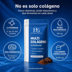 Fórmula del multicolágeno HIMAGOLD: cinco vitaminas, ácido hialurónico y dos fermentos por dosis