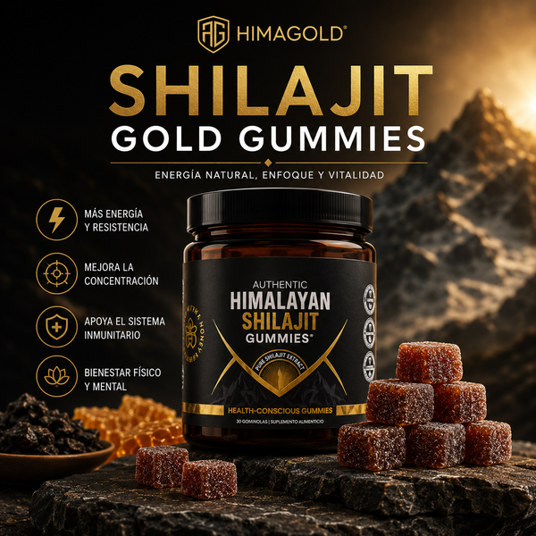 HimaGold™ Shilajit Energy Gummies Energía Natural, Enfoque y Vitalidad Diaria